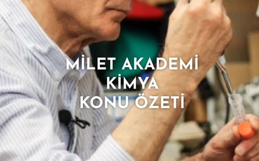 TYT Kimya özet pdf Milet Akademi