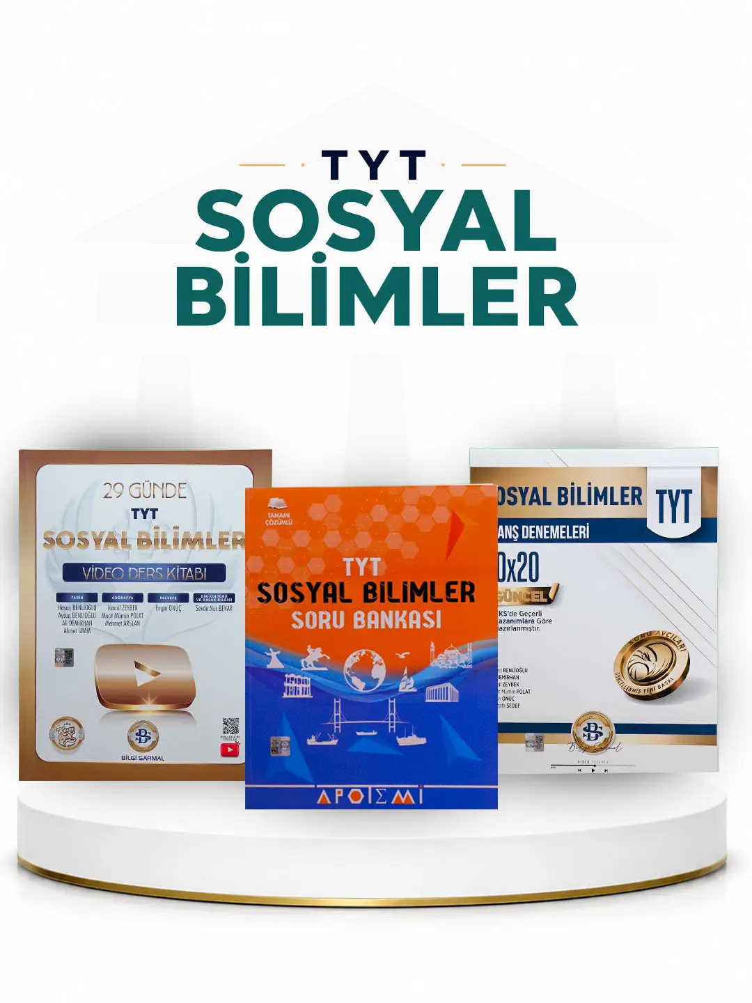 TYT Sosyal Bilimler: Bilgi Sarmal 29 Günde Video Ders Kitabı, Apotemi soru bankası, Bilgi Sarmal branş denemeleri